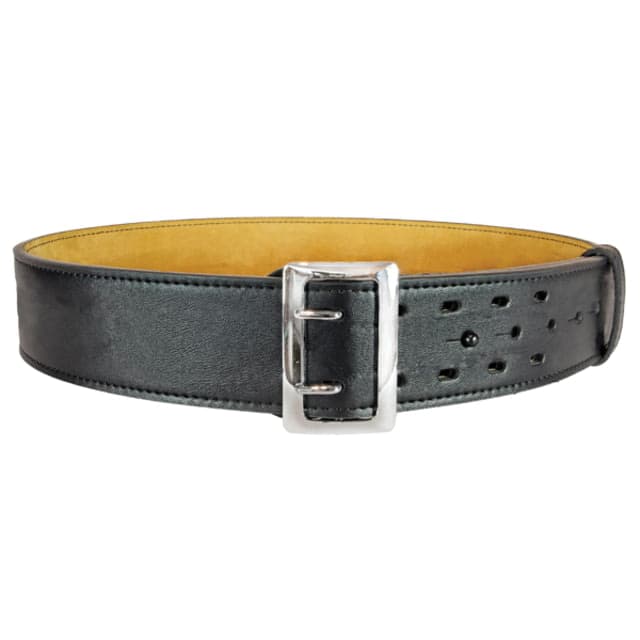 HEROs PRIDE AirTek Sam Browne 2.25in Plain 2-Stitch Deluxe Duty Belt Nickel Buckle Black 66