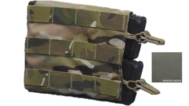High Ground Gear 5.56 Side Access Mag Pouch Holds 2 Left Side Ranger Green