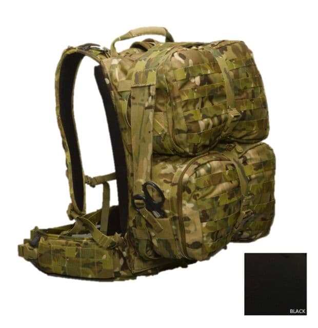 High Ground Gear HG Rigid-Frame Modular Trauma Pack with SM/MD Waist Belt Black