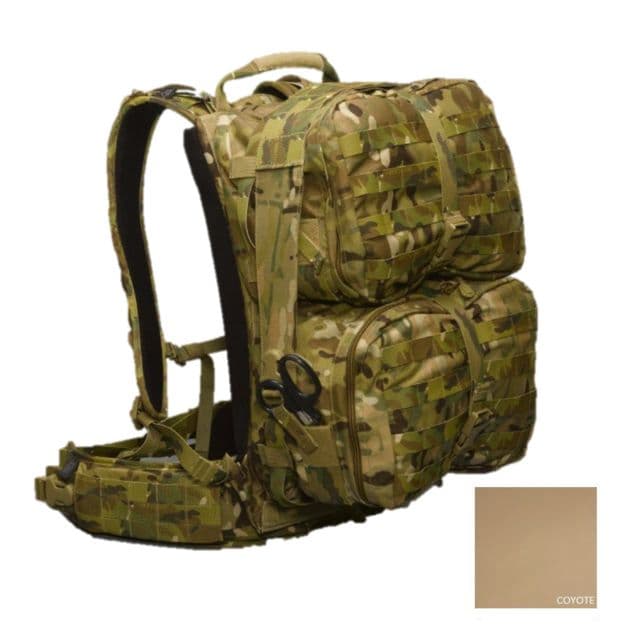 High Ground Gear HG Rigid-Frame Modular Trauma Pack with SM/MD Waist Belt Coyote
