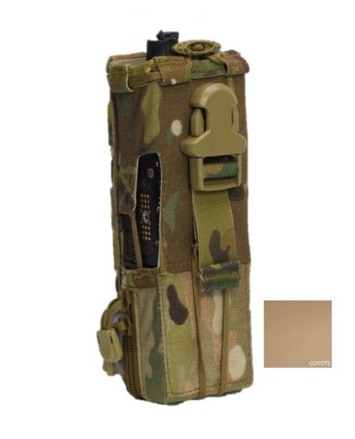 High Ground Gear Single-Hand Drop-Down MBITR/PRC-148 Pouch Coyote