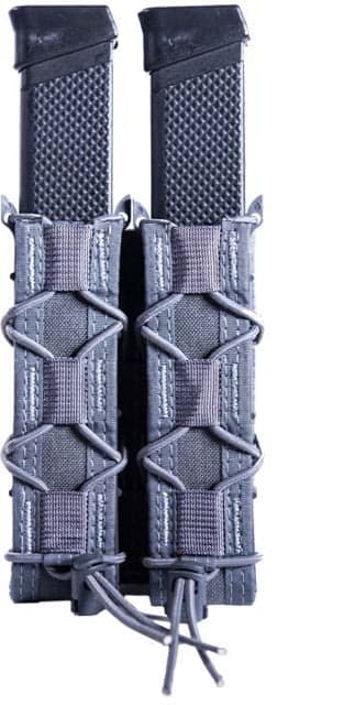 High Speed Gear Double Taco Pistol Magazine Pouch - Extended Wolf Gray