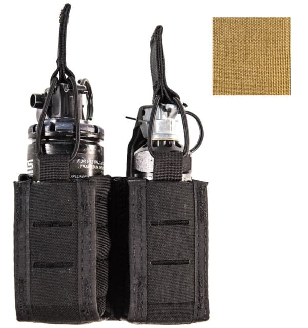 High Speed Gear HSGI Duty Double Flash Bang Taco U-Mount Pouch Coyote Brown