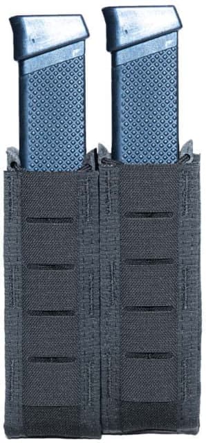 High Speed Gear Duty Double Taco Pistol Magazine Pouch - Extended Black