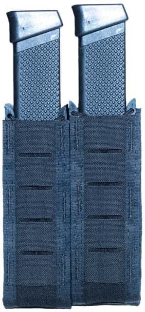 High Speed Gear Duty Double Taco Pistol Magazine Pouch - Extended LE Blue