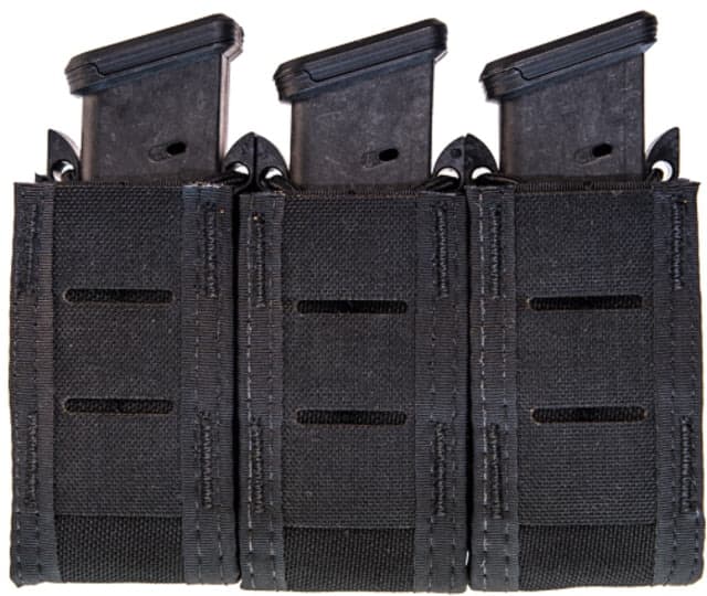 High Speed Gear Duty Triple Pistol Taco U-Mount Pouch Black