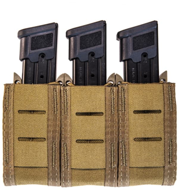 High Speed Gear Duty Triple Pistol Taco U-Mount Pouch Coyote Brown