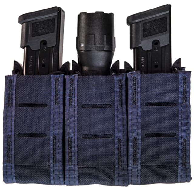 High Speed Gear Duty Triple Pistol Taco U-Mount Pouch LE Blue