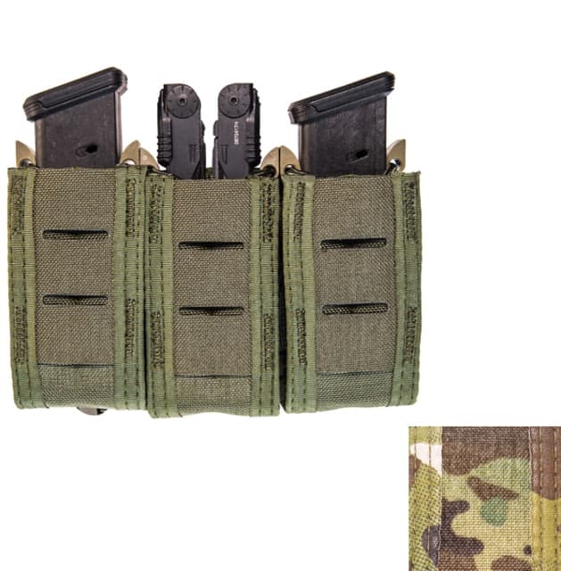 High Speed Gear Duty Triple Pistol Taco U-Mount Pouch MultiCam