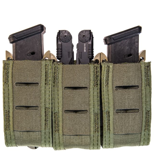 High Speed Gear Duty Triple Pistol Taco U-Mount Pouch Olive Drab
