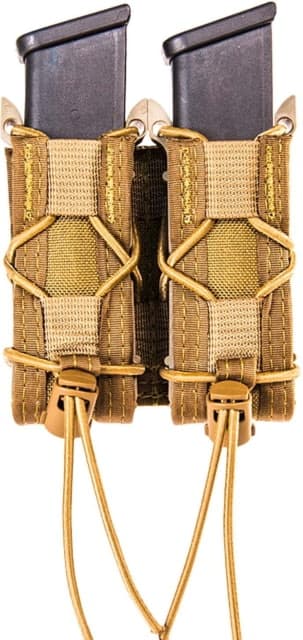 High Speed Gear HSGI Double Pistol Taco MOLLE Pouch Coyote Brown