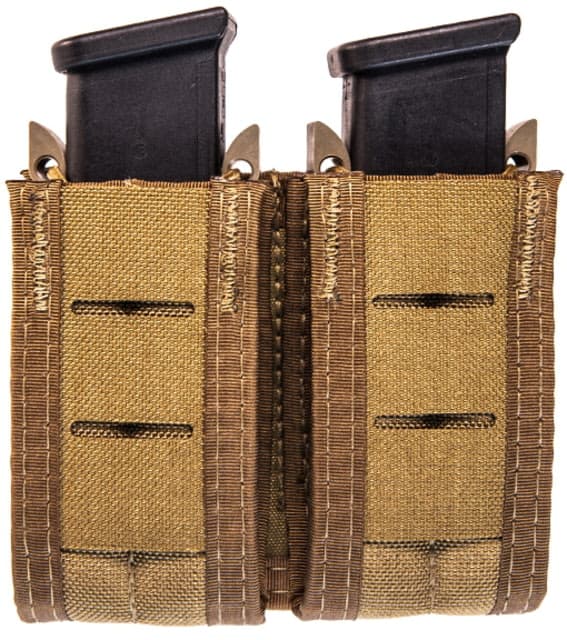 High Speed Gear HSGI Duty Double Pistol Taco U-Mount Pouch Coyote Brown