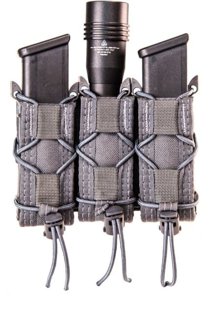 High Speed Gear HSGI Triple Pistol Taco MOLLE Mag Pouch Wolf Gray