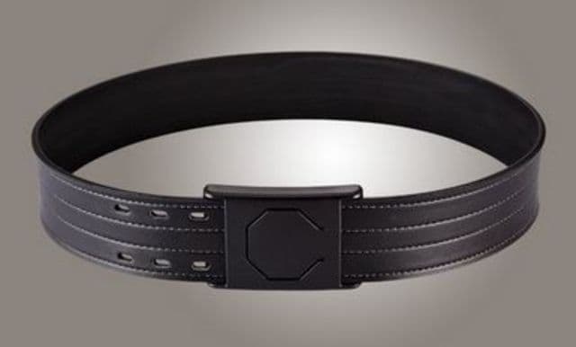 Hogue 2-1/4in. Black 50in. Waist Duty Belt Nytek Lining 4 Row Stitching w/ 1 Piece Safety Buckle Polymer Black
