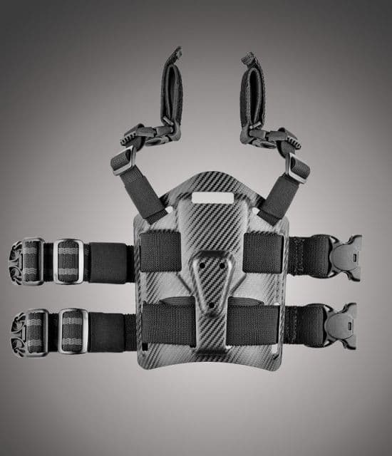 Hogue Ars Holster Thigh Rig Cf Weave Black 530