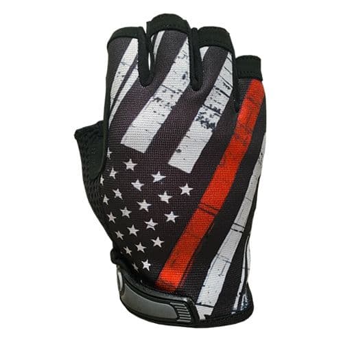 Industrious Handwear Red Line Flag - Unlined - Half Finger Gloves - Egc-Rl-Xsm
