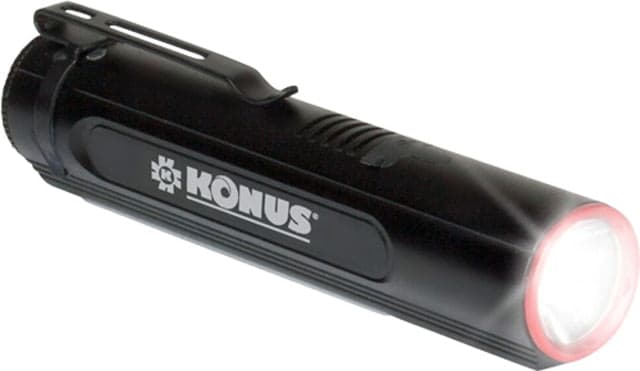 Konus KonusLight 2K LED Flashlight w/Side Lantern 18650 Li-ion Rechargeable White 500/1000/2000 Lumens Black