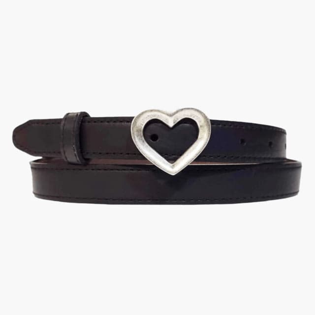 Lejon Corazon Leather Belt - Women's Black Extra Large