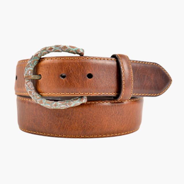 Lejon Patina Leather Belt - Women's Brown Extra Large