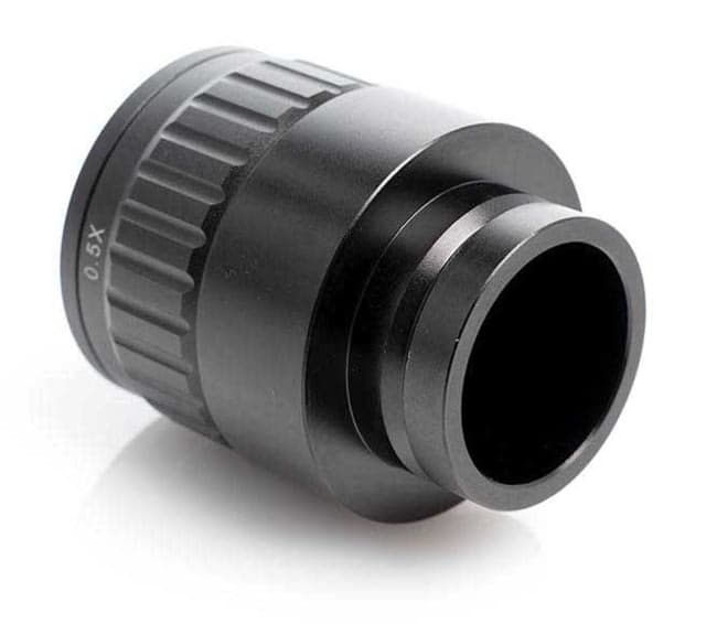 LW Scientific Focusable C-mount Trinoc Pipe w/0.5x Lens for Better FOV