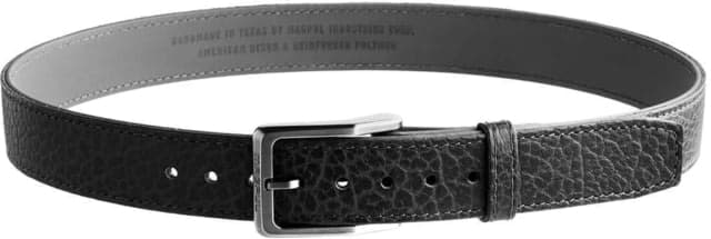 Magpul Industries Tejas El Cibolo Hide Gun Belt w/Buckle Closure 1.5in Wide 44 in Reinforced Polymer Brushed Antique Silver Buckle Black