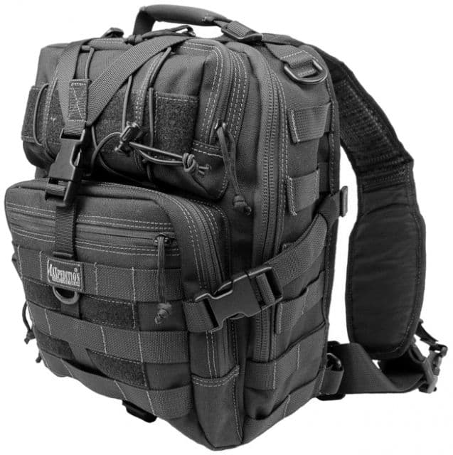 Maxpedition Malaga Gearslinger Bag w/ Modular Webbing- Black