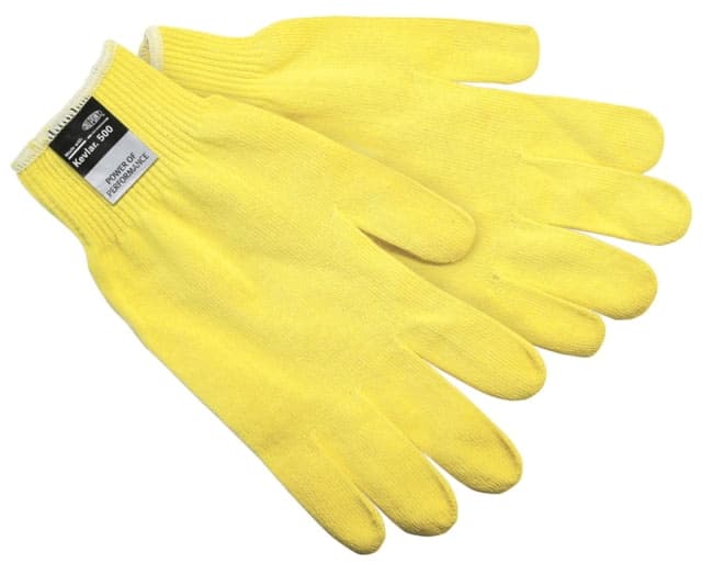 Mcr Safety Cut Pro 13 Gauge Dupont Kevlar Shell Cut Resistant Work Gloves Ultra Light Weight Economy Yellow X - Small