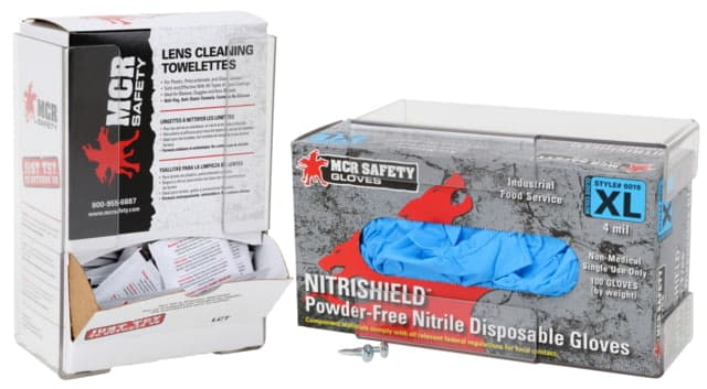 MCR Safety Dual Purpose PETG Wall Dispenser Box Clear