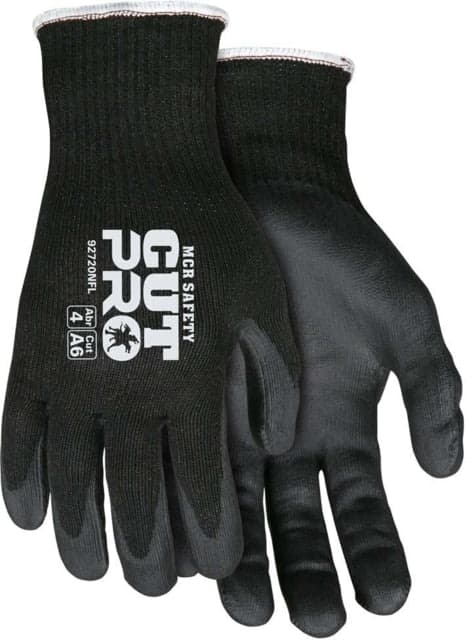 Mcr Safety Cut Pro 10-Gauge Hypermax Cut Resistant Work Gloves Black Extra Small