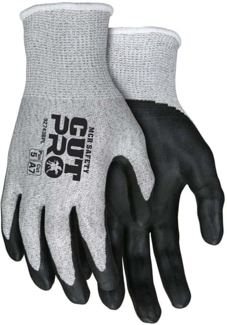 Mcr Safety Cut Pro 13-Gauge Hypermax Cut Resistant Work Gloves W/Bi-Polymer Coated Palm & Fingertips 3xl