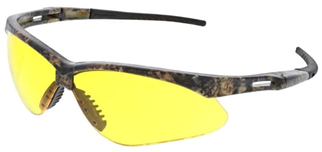 MCR Safety Memphis Series Mossy Oak Camo Safety Glasses UV-AF Anti-Fog Coating Wrap Around Lens Design Amber One Size