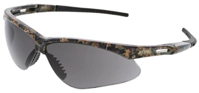MCR Safety Memphis Series Mossy Oak Camo Safety Glasses UV-AF Anti-Fog Coating Wrap Around Lens Design Gray One Size
