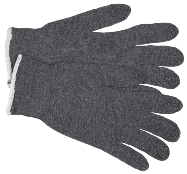 Mcr Safety String Knit Work Gloves 7 Gauge Regular Weight 70percent Cotton/30percent Polyester Hemmed Cuff Gray Small Inner Pack 12