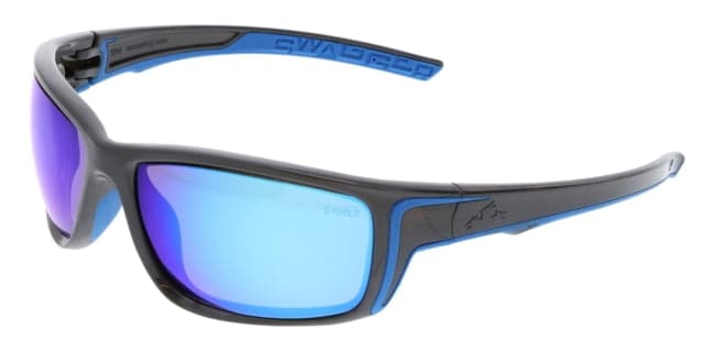 MCR Safety Swagger SR4 Series Safety Glasses TPR from Temples to Nose Piece Blue Diamond Mirror One Size