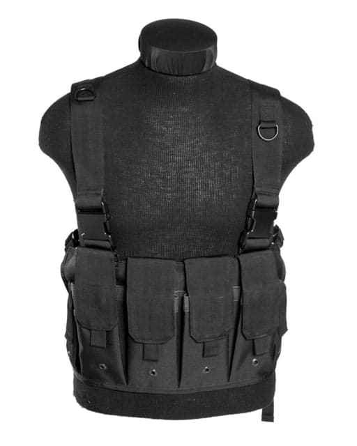 MIL-TEC Mag Carrier Chest Rig Black Adjustable
