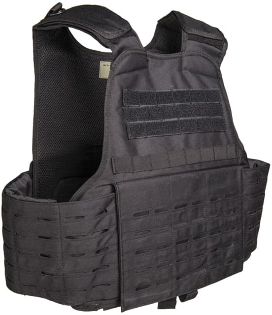 MIL-TEC Laser-Cut Plate Carrier Vest Black One Size