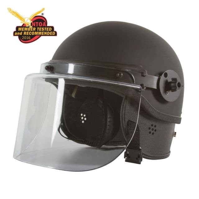 Monadnock Poycarbonate Half Shell Non-Ballistic Riot Helmet Black w/Face Shield 1181824