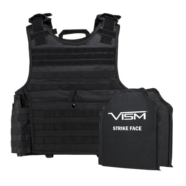 NcSTAR Expert Plate Carrier Vest w/Two 10x12in Rectangle Cut Soft Ballistic Panels Black 2XL