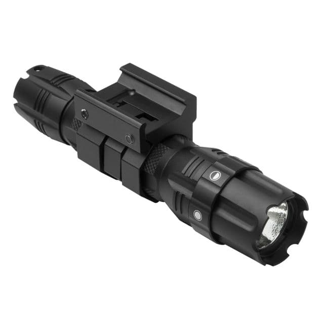 Ncstar Pro Series Green Led Flashlight/250 Lumens/Weaver Style Mount Black