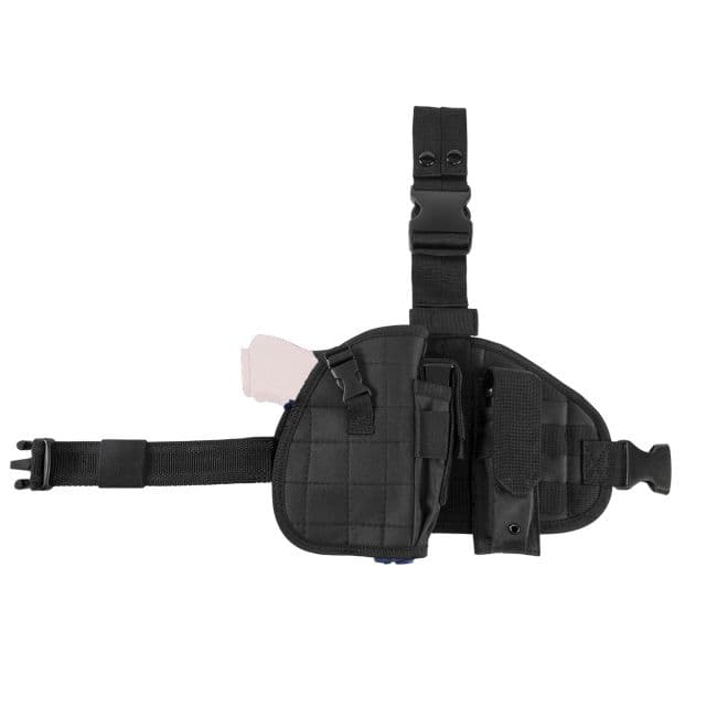 Ncstar Vism Drop Leg Right Handed Holster/Panel/Mag Pouch Black