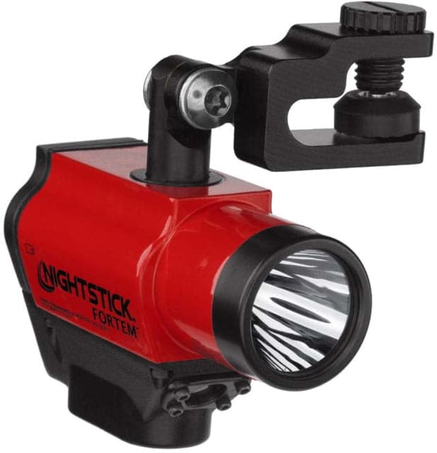 Nightstick Fortem - Intrinsically Safe Helmet-Mounted Dual-Light Flashlight Red