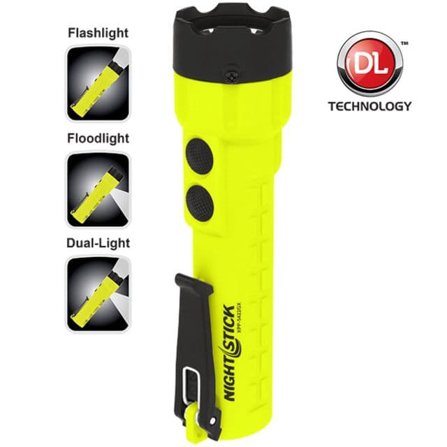 Nightstick X-Series Intrinsically Safe Dual-Light Flashlight Green / Black