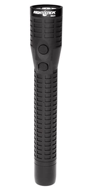 Nightstick Duty Size Dual-Light Rechargeable 650 Lumen Polymer Led Flashlight Ac/Dc Charger Battery Black