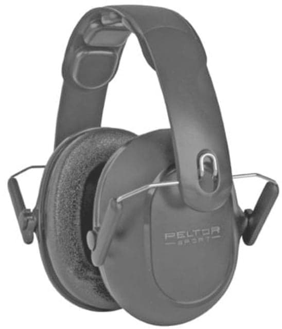 Peltor Sport Hearing Protector 22 Db Over The Head Youth Black Ear Cup