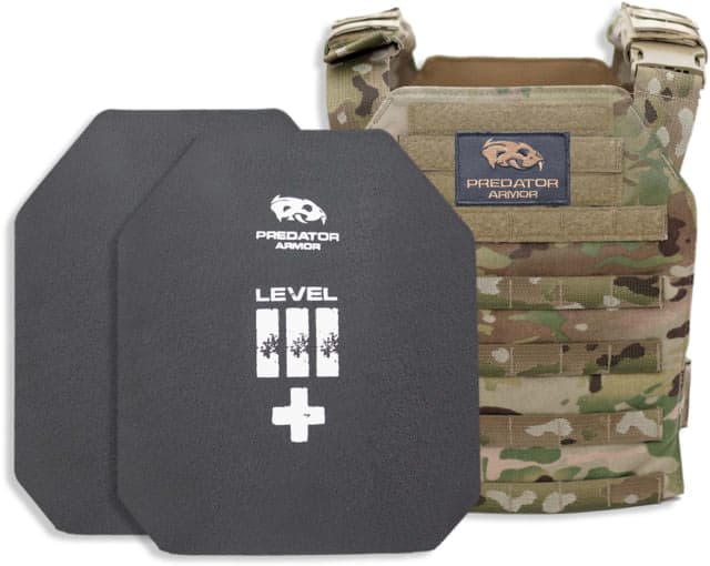 Predator Armor Level III+ Plate Carrier Package Multi-cam 16x12