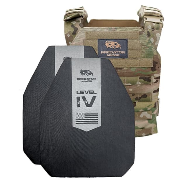 Predator Armor Level IV Ceramic Plate Carrier Package MultiCam One Size
