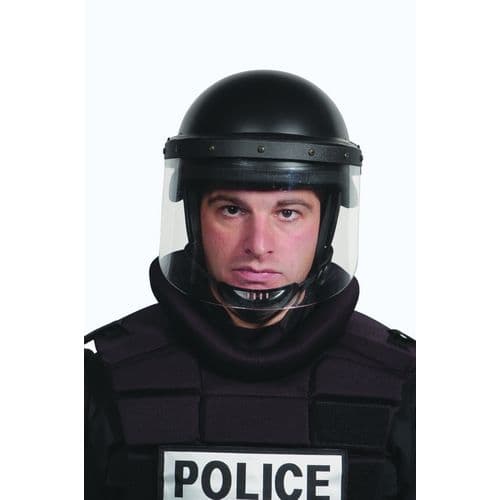 Premier Crown Corp Premier Crown - 900lt Liquitac Riot Helmet Face Shield Black Jumbo