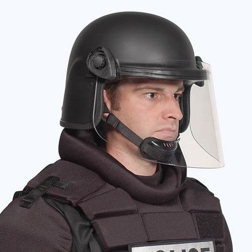 Premier Crown Corp Tacelite Tcm&trade Full Coverage Riot Duty Helmet W/ Wire Face Guard Black Medium 2.5Ib