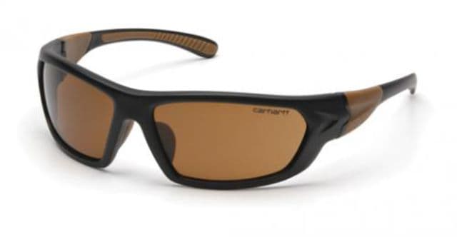 Carhartt Carbondale Safety Glasses Sandstone Bronze Lens w/ Black/Tan Frame