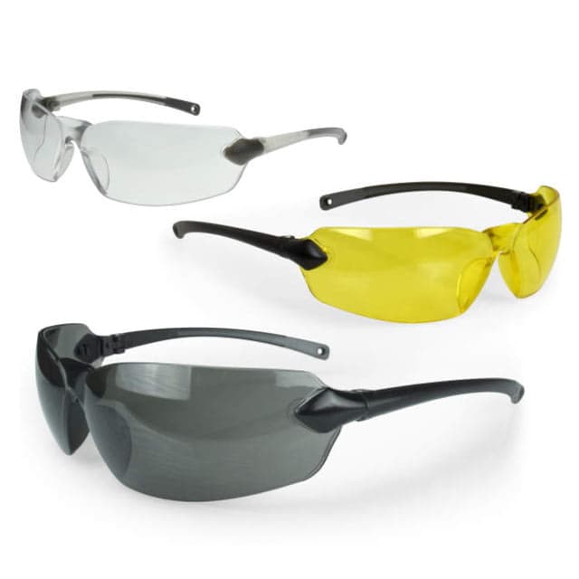 Radians Overlook Glasses Clear Smoke Gray Amber Lens Black Silver